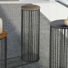 طاولة قهوة من الكريستال المزور والمعدن، صنع في إيطاليا - مونتيبيانكو Viadurini