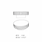 طاولة قهوة حديثة منخفضة التصميم باللون الأزرق أو العنابي مع حلقة - لوك Viadurini