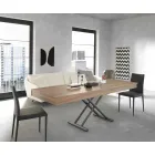 طاولة قهوة حديثة قابلة للتحويل مصنوعة من الخشب والمعدن، صنع في إيطاليا - فابيو Viadurini