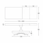 طاولة قهوة حديثة قابلة للتحويل مصنوعة من الخشب والمعدن، صنع في إيطاليا - فابيو Viadurini