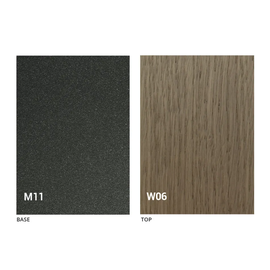 طاولة قهوة عصرية قابلة للتحويل مصنوعة من الخشب والمعدن في إيطاليا - فابيو Viadurini