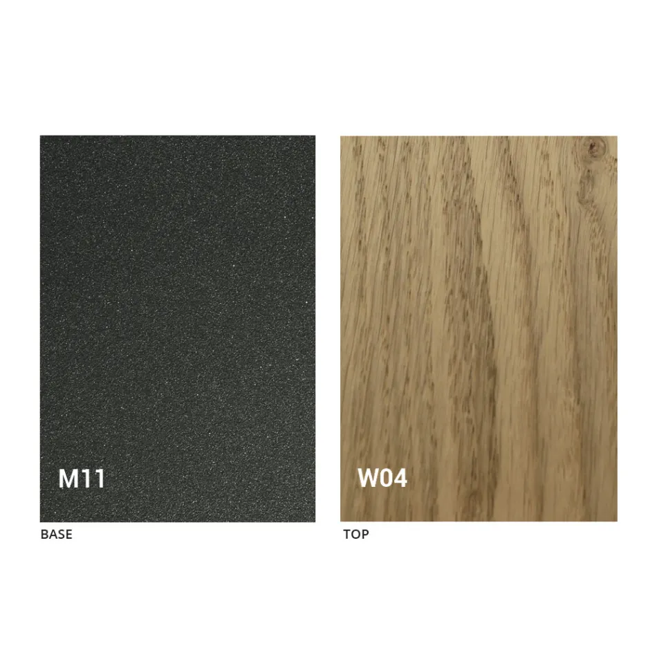 طاولة قهوة عصرية قابلة للتحويل مصنوعة من الخشب والمعدن في إيطاليا - فابيو Viadurini