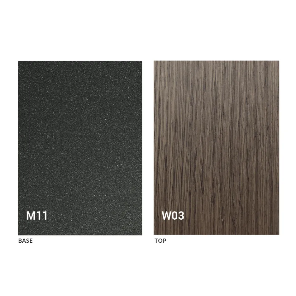 طاولة قهوة عصرية قابلة للتحويل مصنوعة من الخشب والمعدن في إيطاليا - فابيو Viadurini