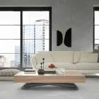 طاولة قهوة حديثة قابلة للتحويل مصنوعة من الخشب والمعدن، صنع في إيطاليا - فابيو Viadurini