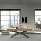 طاولة قهوة حديثة قابلة للتحويل مصنوعة من الخشب والمعدن، صنع في إيطاليا - فابيو Viadurini