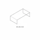 طاولة قهوة مستطيلة من الزجاج فائق الخفة، صنع في إيطاليا - نودينو Viadurini