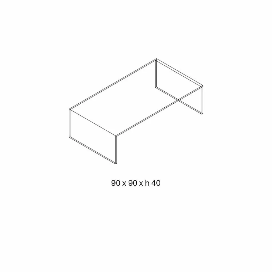 طاولة قهوة مستطيلة من الزجاج فائق الخفة، صنع في إيطاليا - نودينو Viadurini