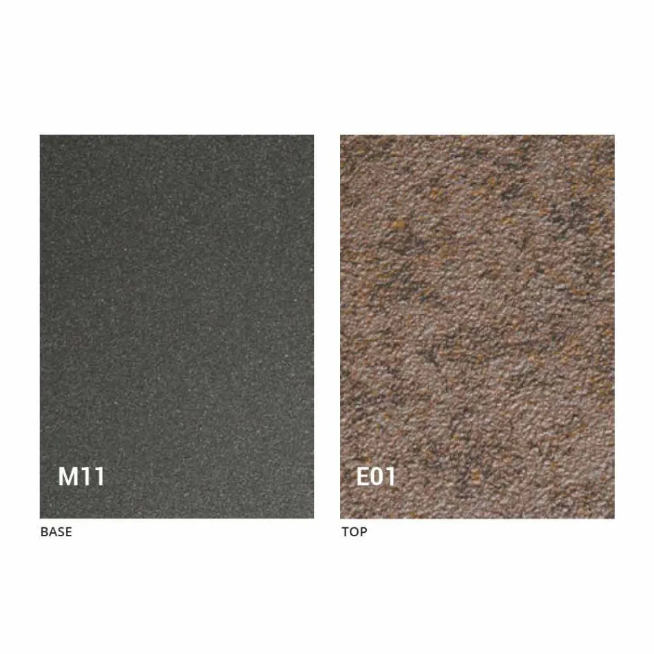 طاولة قهوة قابلة للتحويل مع سطح بتأثير الملاط، صنعت في إيطاليا - رومانسية Viadurini