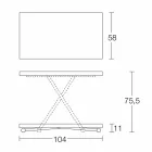 طاولة قهوة قابلة للتحويل إلى طاولة مطبخ بتصميم إيطالي الصنع - جينيو Viadurini