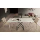 طاولة قهوة حديثة قابلة للتحويل مصنوعة من الخشب والمعدن في إيطاليا - غابري Viadurini