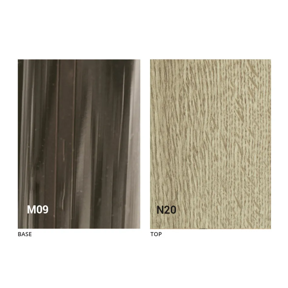 طاولة قهوة عصرية قابلة للتحويل مصنوعة من الخشب والمعدن في إيطاليا - غابري Viadurini