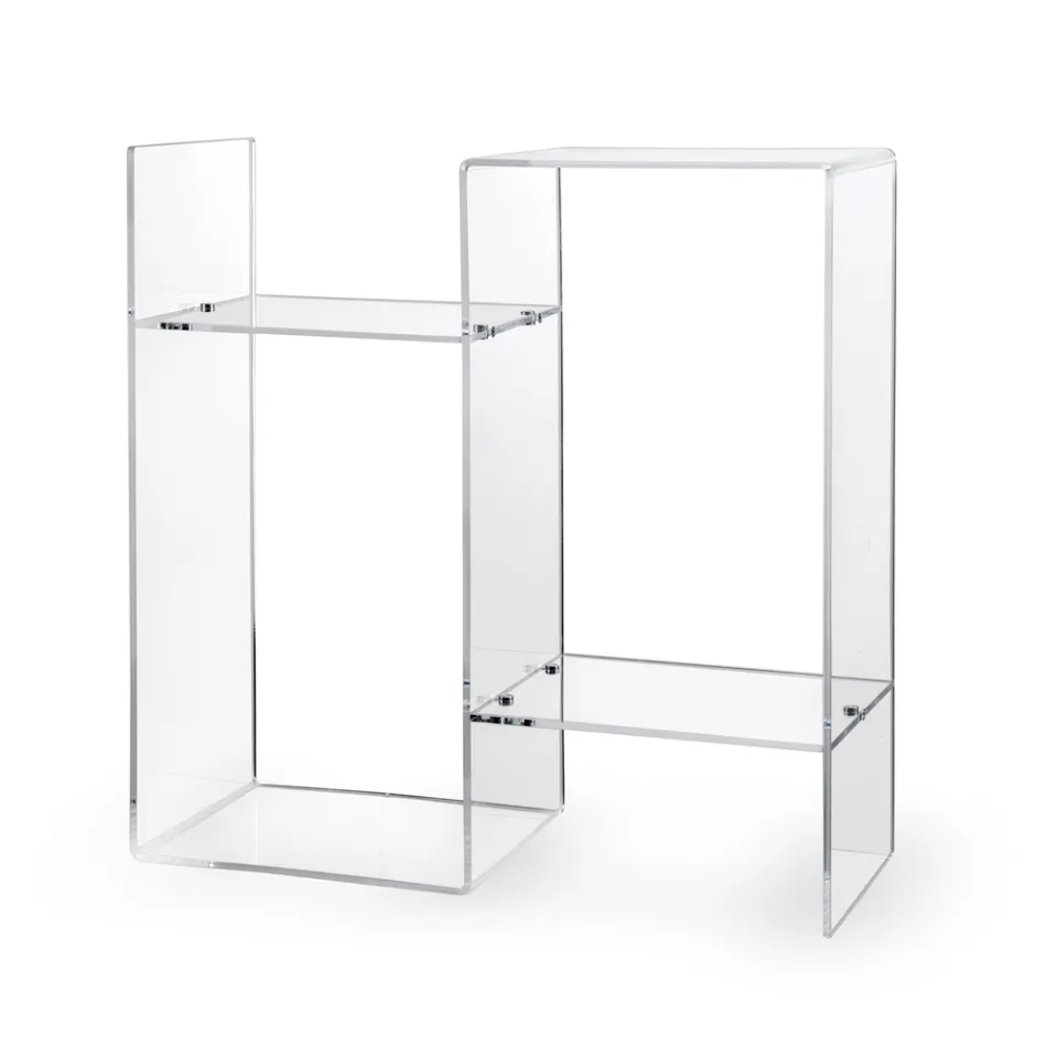 طاولة أريكة من زجاج شبكي شفاف أو دخاني، صنع في إيطاليا - جاني Viadurini