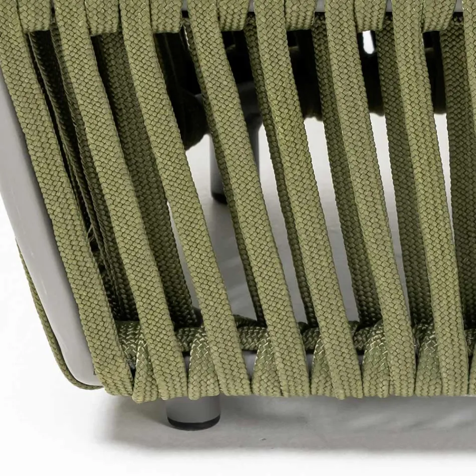 طاولة قهوة خارجية مصنوعة من الألومنيوم والقماش المنسوج - يوجين Viadurini