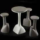 طاولة قهوة خارجية مصنوعة من البولي إيثيلين الملون 96 سم، صنع في إيطاليا - أوليفيتو Viadurini