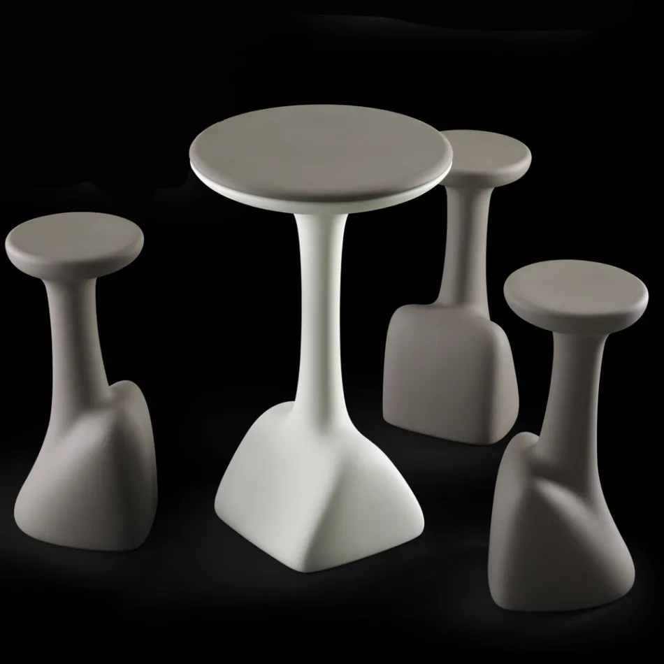 طاولة قهوة خارجية مصنوعة من البولي إيثيلين الملون 96 سم، صنع في إيطاليا - أوليفيتو Viadurini