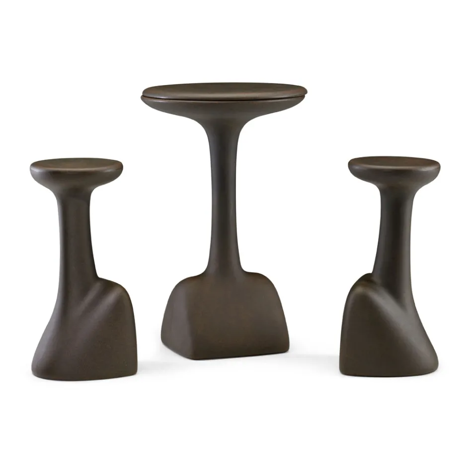 طاولة قهوة خارجية مصنوعة من البولي إيثيلين الملون 96 سم، صنع في إيطاليا - أوليفيتو Viadurini