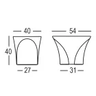 طاولة قهوة خارجية مصنوعة من البولي إيثيلين الملون في إيطاليا - إيغورينا Viadurini