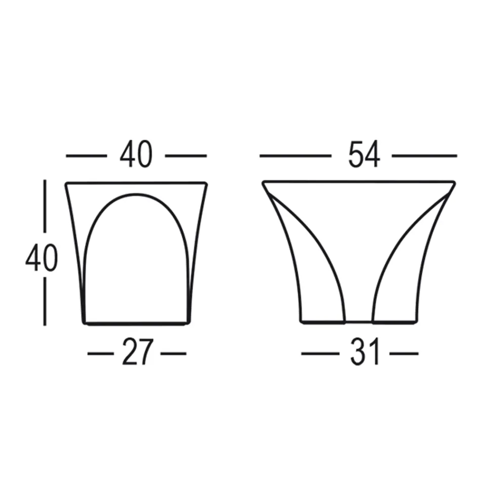 طاولة قهوة خارجية مصنوعة من البولي إيثيلين الملون في إيطاليا - إيغورينا Viadurini
