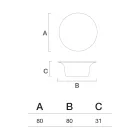 طاولة قهوة خارجية من البولي إيثيلين متوفرة بألوان متنوعة - منشفة Viadurini