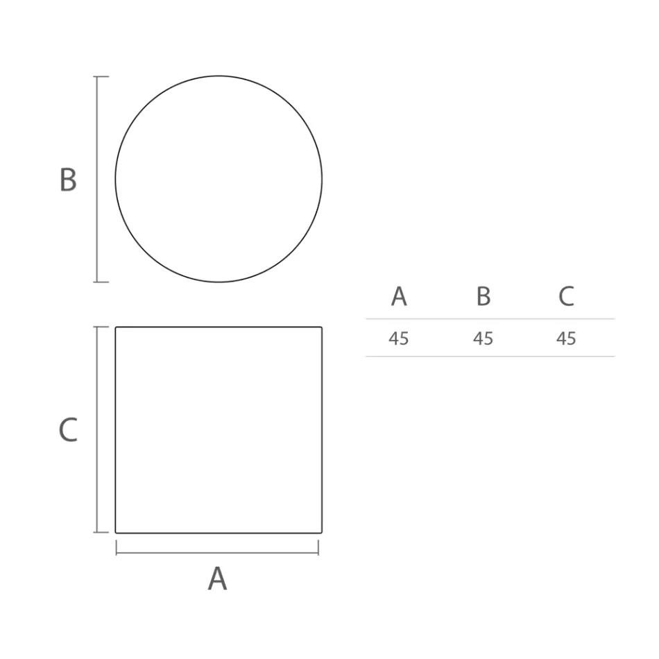طاولة قهوة خارجية مشرقة مصنوعة من البولي إيثيلين الأبيض في إيطاليا - Derti Viadurini