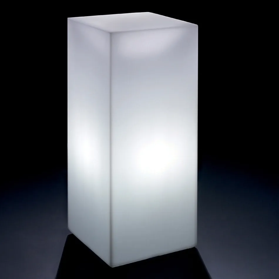 طاولة خارجية مضيئة من ديرتي - مصنوعة من البولي إيثيلين اللؤلؤي، صنع في إيطاليا Viadurini