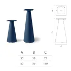 قاعدة طاولة قهوة للحديقة مصنوعة من البولي إيثيلين وسطح HPL، صنع في إيطاليا - لوسي Viadurini