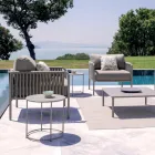 طاولة قهوة للحديقة من الفولاذ المجلفن بأحجام مختلفة، صنع في إيطاليا - بريين Viadurini