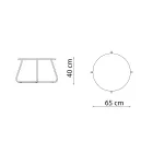 طاولة قهوة للحديقة مصنوعة من الفولاذ المجلفن في إيطاليا - بريين Viadurini