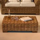 طاولة قهوة للحديقة من ألياف الأباكا الطبيعية - لاجيرثا Viadurini