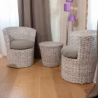 طاولة قهوة للحديقة مصنوعة من الألياف الطبيعية من كوبو - يوكاي Viadurini