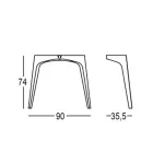 طاولة قهوة للحديقة مصنوعة من HPL والبولي إيثيلين، صنع في إيطاليا - ريزيا Viadurini