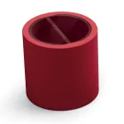 طاولة قهوة للحديقة مصنوعة من البولي إيثيلين مع حاوية، صنعت في إيطاليا - ستراكو Viadurini