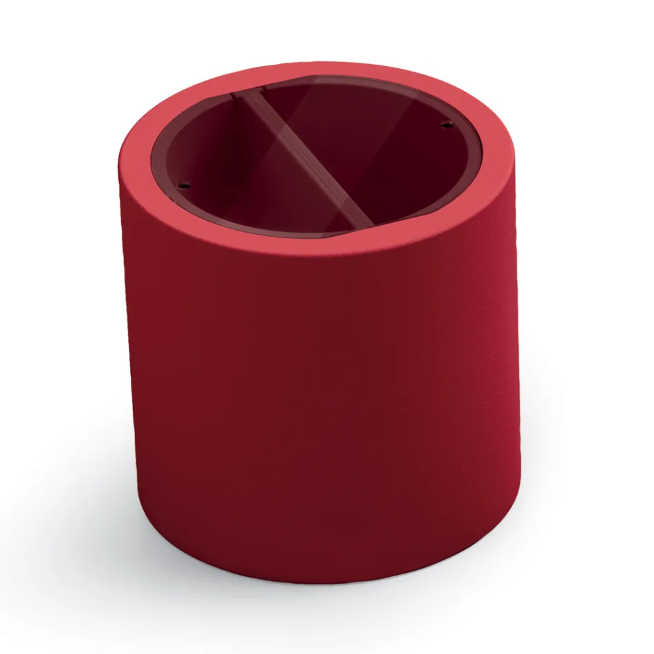 طاولة قهوة للحديقة مصنوعة من البولي إيثيلين مع حاوية، صنعت في إيطاليا - ستراكو Viadurini