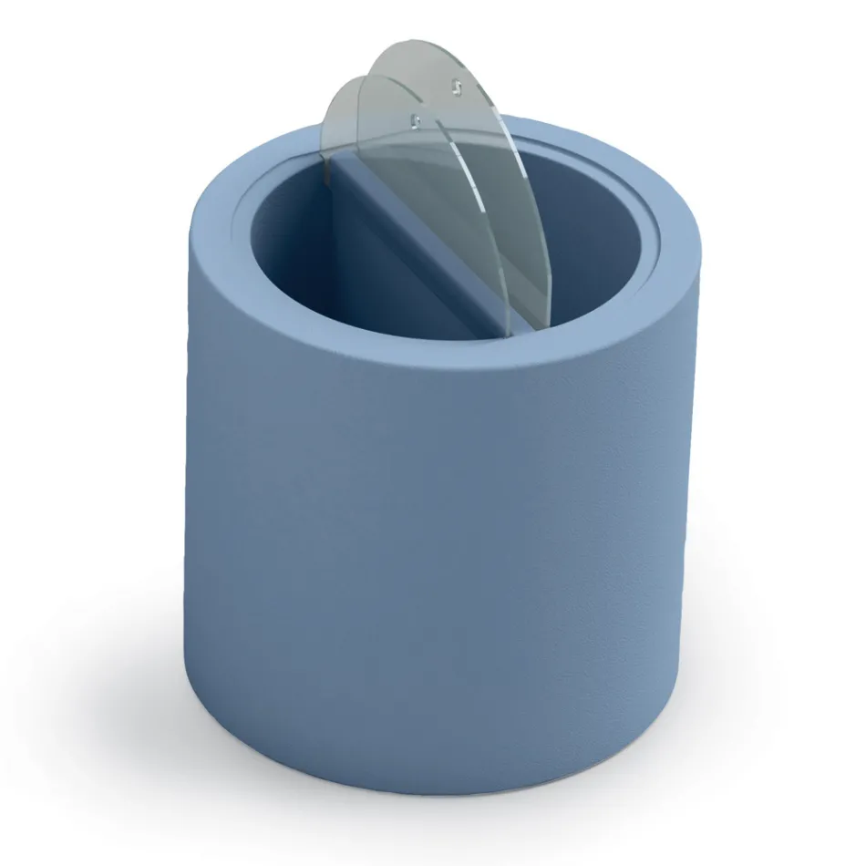 طاولة قهوة للحديقة مصنوعة من البولي إيثيلين مع حاوية، صنعت في إيطاليا - ستراكو Viadurini