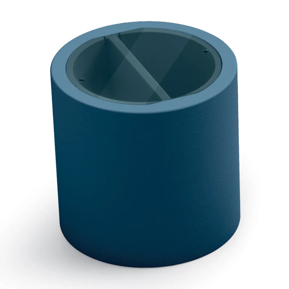 طاولة قهوة للحديقة مصنوعة من البولي إيثيلين مع حاوية، صنعت في إيطاليا - ستراكو Viadurini