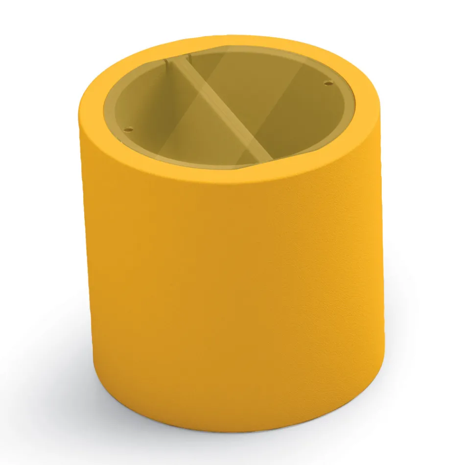 طاولة قهوة للحديقة مصنوعة من البولي إيثيلين مع حاوية، صنعت في إيطاليا - ستراكو Viadurini