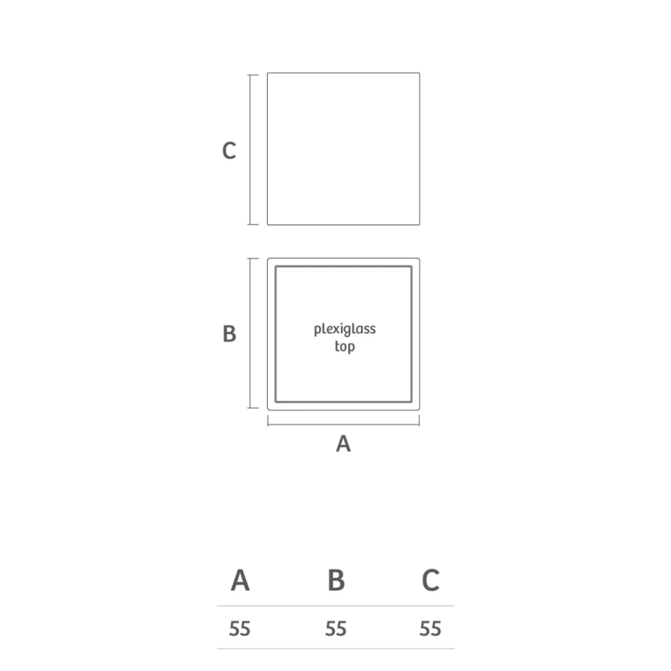 طاولة قهوة حديقة مشرقة من البولي إيثيلين الأبيض صنع في إيطاليا - Derti Viadurini