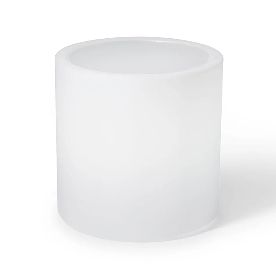 طاولة قهوة حديقة مشرقة من البولي إيثيلين الأبيض صنع في إيطاليا - Derti Viadurini