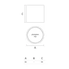 طاولة قهوة حديقة مشرقة من البولي إيثيلين الأبيض صنع في إيطاليا - Derti Viadurini