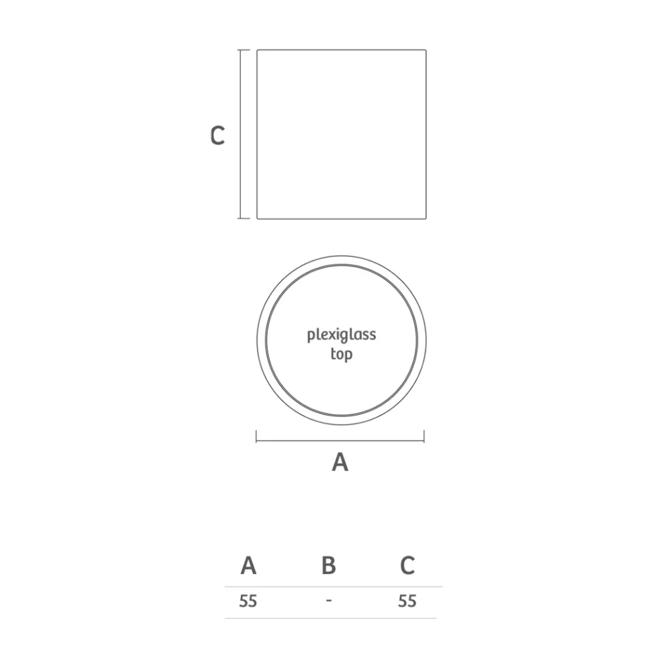 طاولة قهوة حديقة مشرقة من البولي إيثيلين الأبيض صنع في إيطاليا - Derti Viadurini