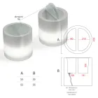 طاولة قهوة حديقة مشرقة من البولي إيثيلين الأبيض صنع في إيطاليا - تريك Viadurini