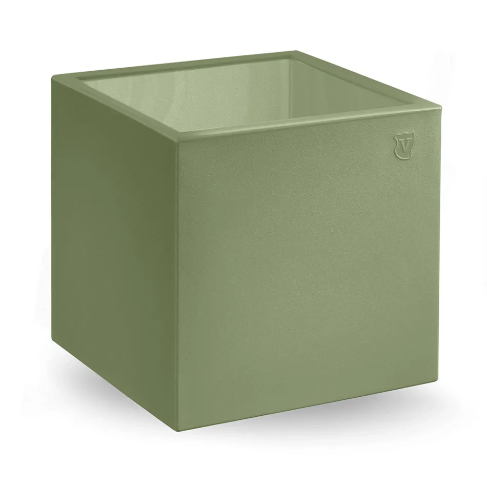 طاولة قهوة مربعة للحديقة مصنوعة من البولي إيثيلين الملون، صنعت في إيطاليا - نومي Viadurini