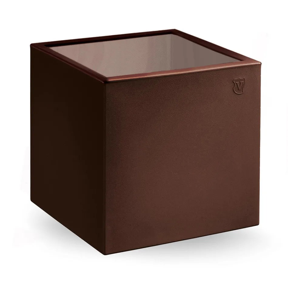 طاولة قهوة مربعة للحديقة مصنوعة من البولي إيثيلين الملون، صنعت في إيطاليا - نومي Viadurini