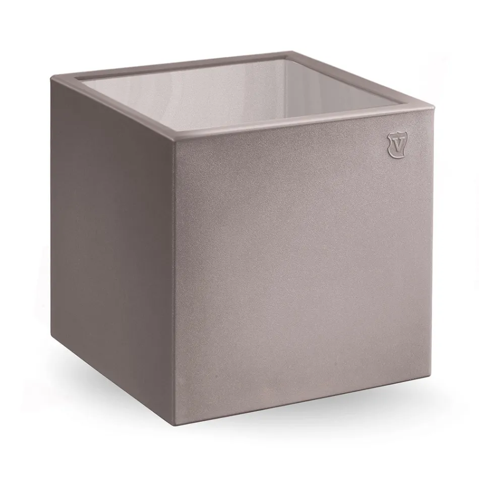 طاولة قهوة مربعة للحديقة مصنوعة من البولي إيثيلين الملون، صنعت في إيطاليا - نومي Viadurini