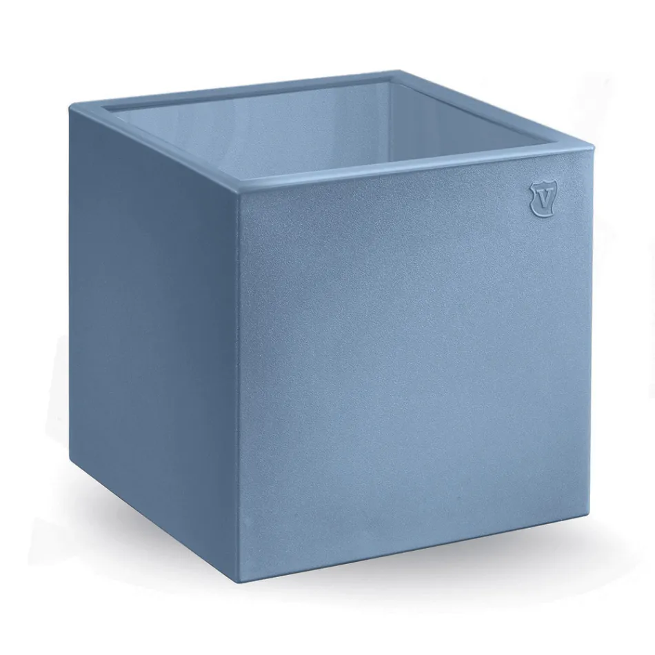 طاولة قهوة مربعة للحديقة مصنوعة من البولي إيثيلين الملون، صنعت في إيطاليا - نومي Viadurini