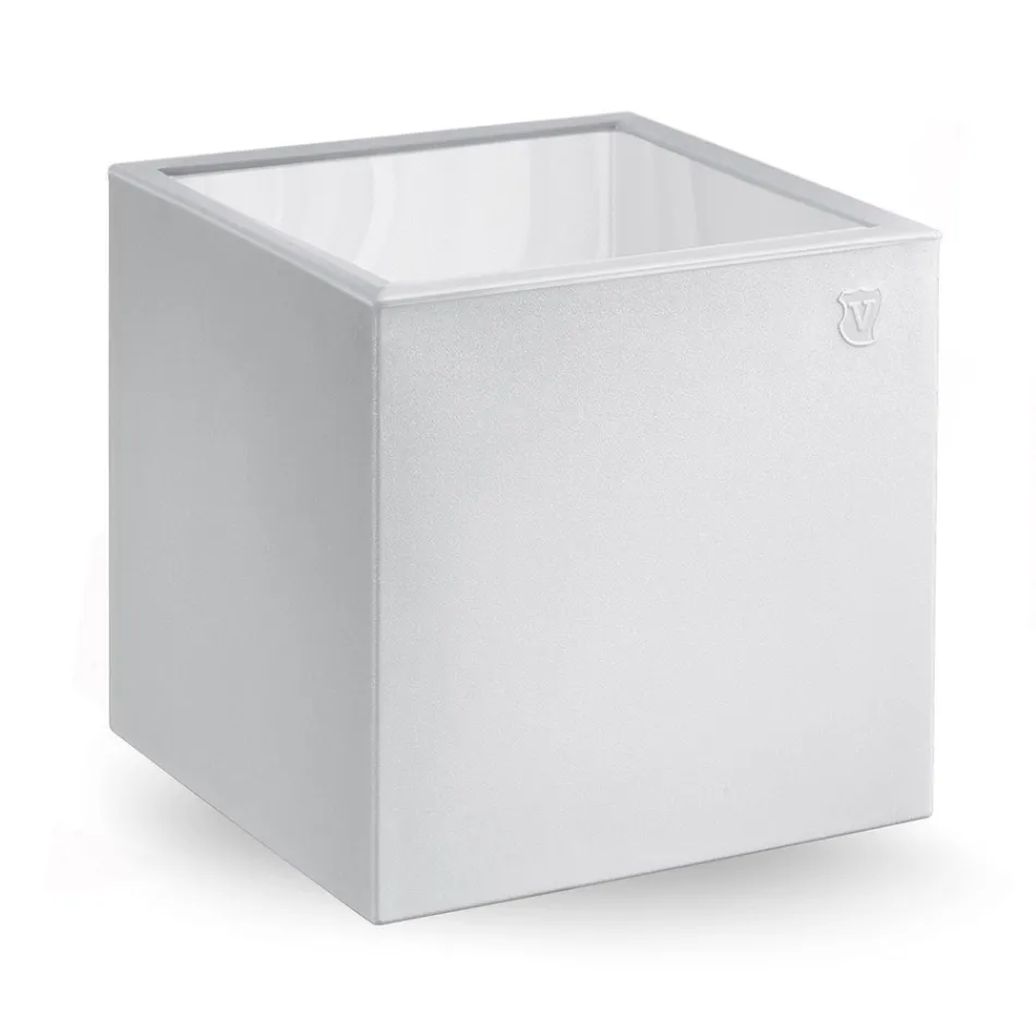 طاولة قهوة مربعة للحديقة مصنوعة من البولي إيثيلين الملون، صنعت في إيطاليا - نومي Viadurini