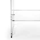 طاولة قهوة مع رف واحد من زجاج شبكي شفاف، صنع في إيطاليا - مولان Viadurini