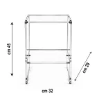 طاولة قهوة مع رف واحد من زجاج شبكي شفاف، صنع في إيطاليا - مولان Viadurini