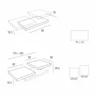 طاولة قهوة ذات أسطح دوارة من HPL، صنع في إيطاليا، بريشس - باريس Viadurini