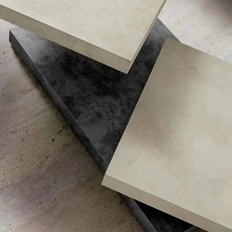 طاولة قهوة ذات أسطح دوارة من HPL، صنع في إيطاليا، بريشس - باريس Viadurini